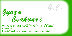 gyozo csakvari business card